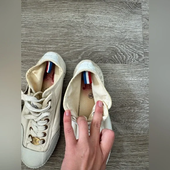 Celine x Feiyue EUC High Top Canvas Sneakers Rare Size 37 EU 7,5 US Vintage